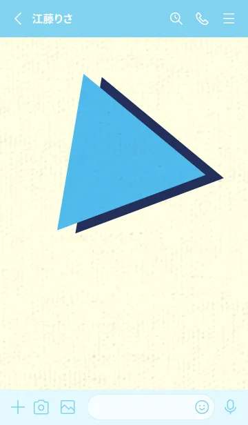 [LINE着せ替え] 三角型の着せかえ パステルブルーの画像2