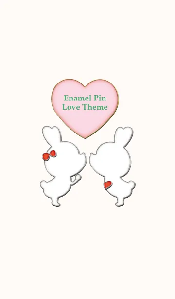 [LINE着せ替え] Enamel Pin LOVE Pair 44の画像1
