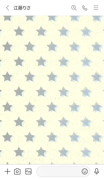 [LINE着せ替え] 星のドッドきせかえ アルミニウムグレイの画像2