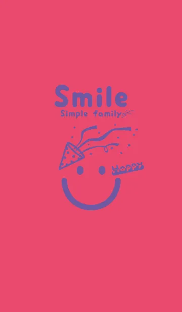 [LINE着せ替え] スマイル＆ハッピー フクシャパープルの画像1