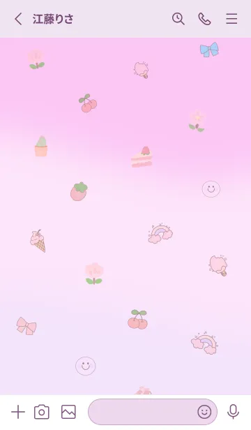 [LINE着せ替え] Pastel color themeの画像2