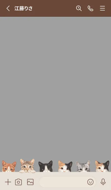 [LINE着せ替え] CATS - ミックス 01 - アッシュグレーの画像2