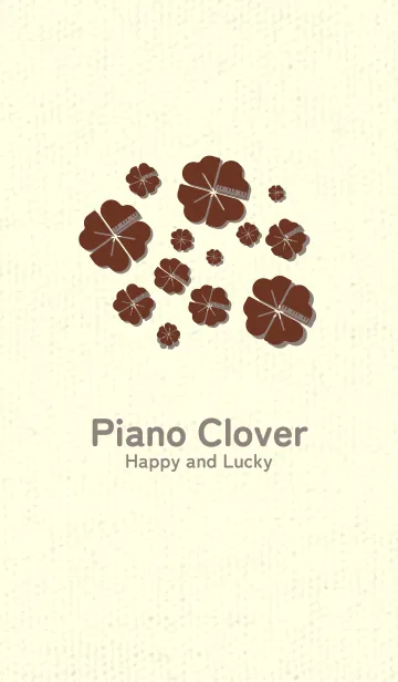 [LINE着せ替え] Piano clover チョコレートの画像1