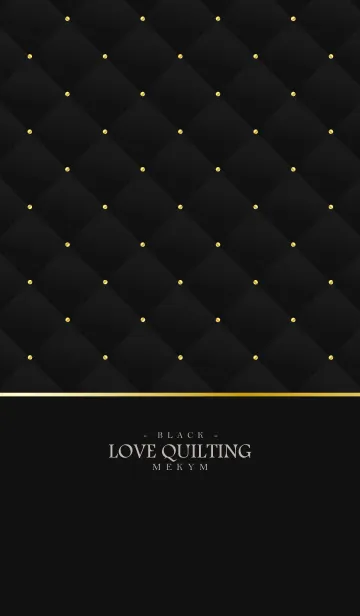 [LINE着せ替え] LOVE QUILTING - BLACK 6の画像1