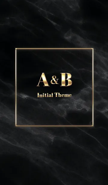 [LINE着せ替え] 【 A&B 】Initial Theme Gold - ブラックの画像1