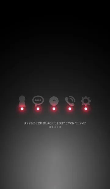[LINE着せ替え] APPLE RED BLACK LIGHT ICON THEMEの画像1