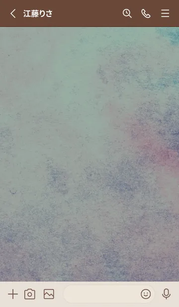 [LINE着せ替え] カーキ : 優しい水彩とクローバーの画像2