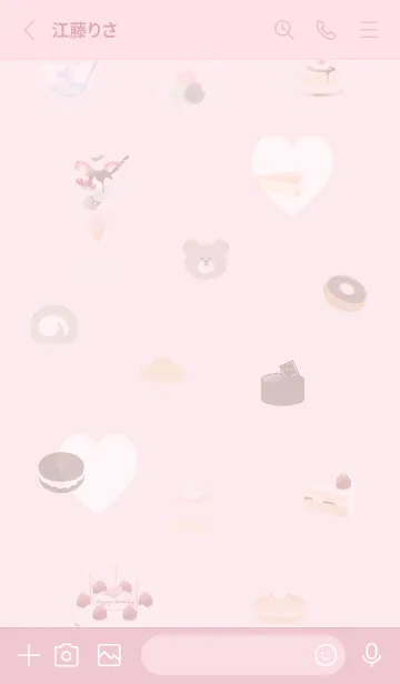 [LINE着せ替え] I love sweets♡pink10_1の画像2