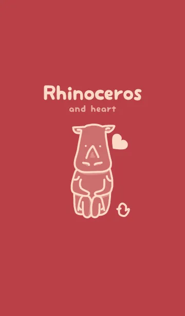 [LINE着せ替え] サイとハート 臙脂の画像1