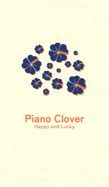 [LINE着せ替え] Piano clover 紺色の画像1