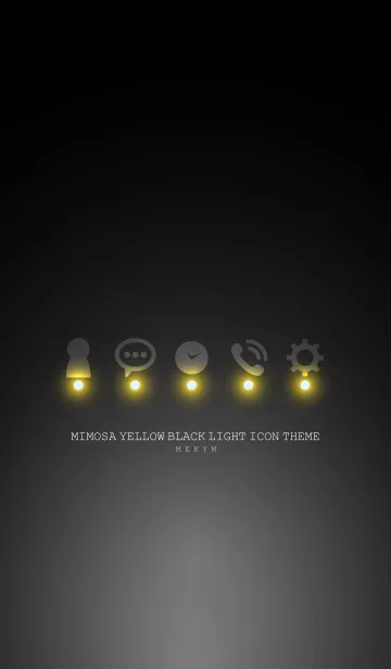 [LINE着せ替え] MIMOSA YELLOW BLACK LIGHT ICON THEMEの画像1