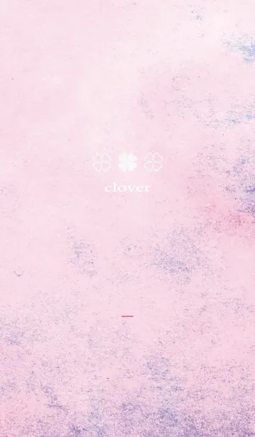 [LINE着せ替え] ピンク : 優しい水彩とクローバーの画像1