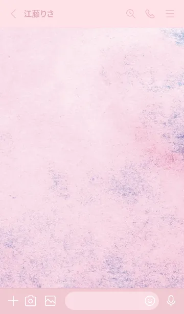 [LINE着せ替え] ピンク : 優しい水彩とクローバーの画像2