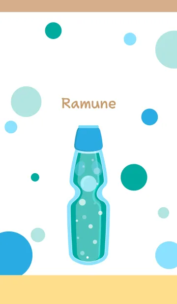 [LINE着せ替え] ラムネのすっきり着せかえ 薄茶と黄色の画像1