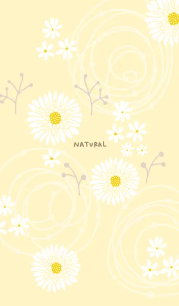 [LINE着せ替え] 白い花 くすみ11の画像1