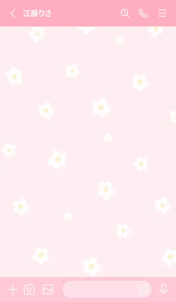 [LINE着せ替え] Floret Pattern - 06-04 ピンク Ver.aの画像2