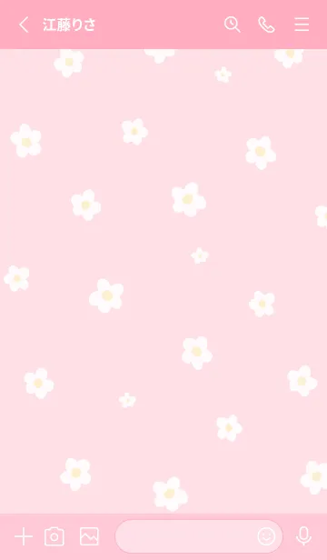 [LINE着せ替え] Floret Pattern - 06-04 ピンク Ver.iの画像2