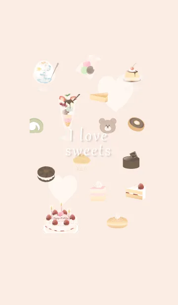 [LINE着せ替え] I love sweets♡orange13_1の画像1