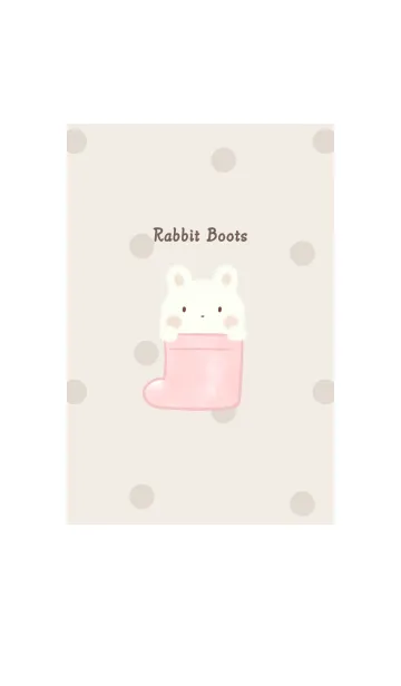 [LINE着せ替え] うさぎと長靴 -ピンク- ドットの画像1