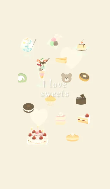 [LINE着せ替え] I love sweets♡yellow15_1の画像1