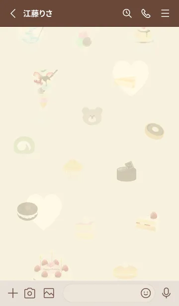 [LINE着せ替え] I love sweets♡yellow15_1の画像2