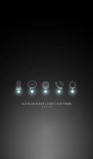 [LINE着せ替え] OLD BLUE BLACK LIGHT ICON THEMEの画像1