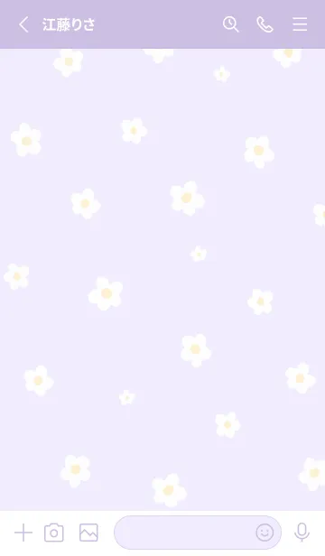 [LINE着せ替え] Floret Pattern - 07-04 パープルの画像2