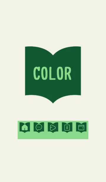 [LINE着せ替え] green color Q51の画像1