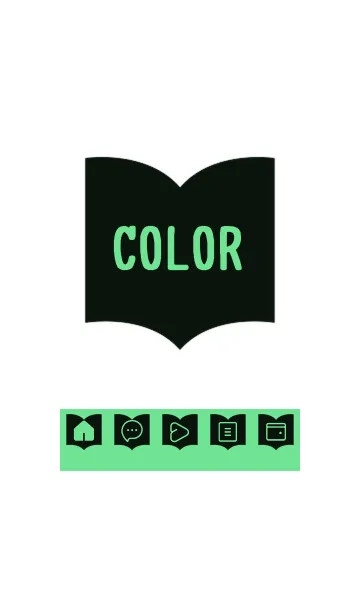 [LINE着せ替え] green color Q52の画像1