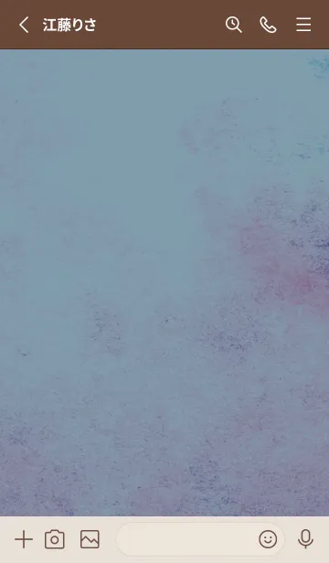 [LINE着せ替え] ベージュと青 : 優しい水彩とクローバーの画像2