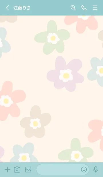 [LINE着せ替え] 北欧風 お花28の画像2