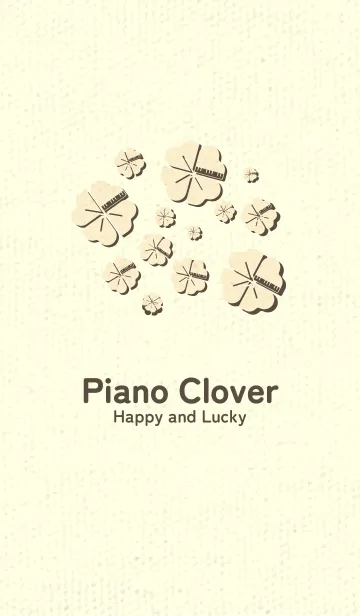 [LINE着せ替え] Piano clover 鳥の子色の画像1