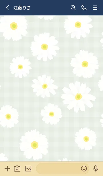 [LINE着せ替え] 白いマーガレット シンプル16の画像2