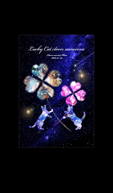[LINE着せ替え] 運気UP✨Lucky Cat clover universeの画像1
