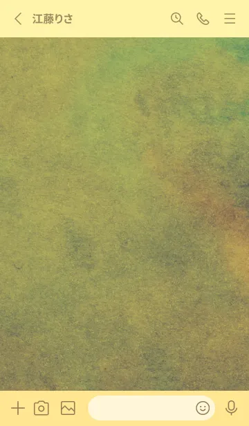 [LINE着せ替え] 黄色 : 優しい水彩とクローバーの画像2