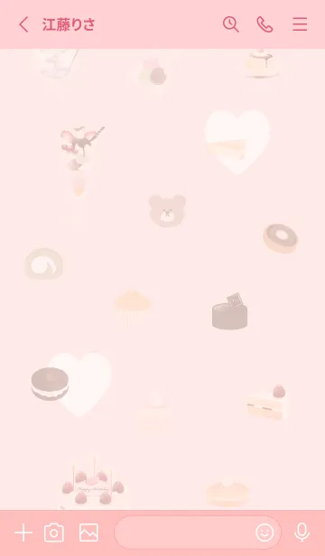 [LINE着せ替え] I love sweets♡babypink09_1の画像2