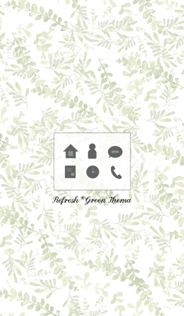 [LINE着せ替え] Botanical Green Blue Themeの画像1