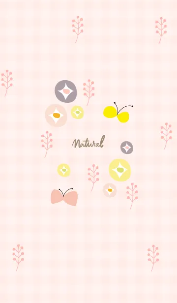 [LINE着せ替え] 花と蝶と草7の画像1