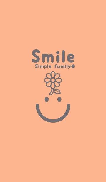 [LINE着せ替え] スマイル＆フラワー ペールアプリコットの画像1