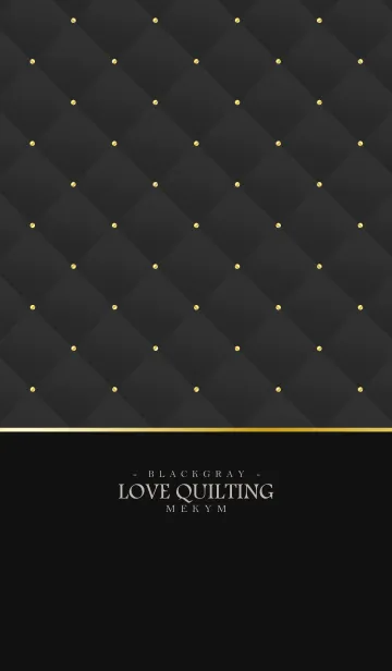 [LINE着せ替え] LOVE QUILTING - BLACK GRAY 6の画像1