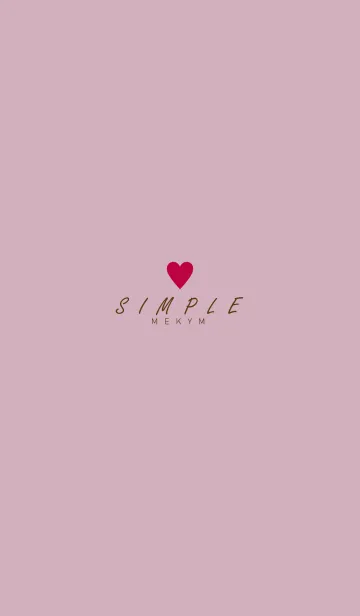 DUSKY PINK BROWN - SIMPLE HEART 36の着せ替えメイン画像