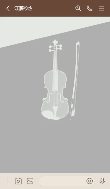 [LINE着せ替え] Violin CLR シルバーグレイの画像2