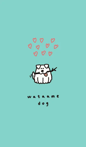 [LINE着せ替え] わたあめ犬ーブルーの画像1