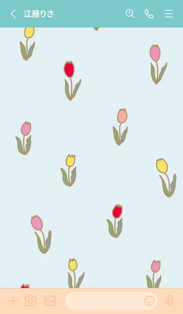 [LINE着せ替え] チューリップ たくさんの画像2