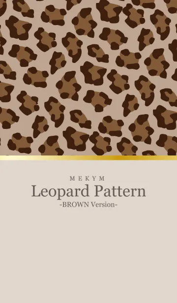 [LINE着せ替え] Leopard Pattern - BROWN 15の画像1