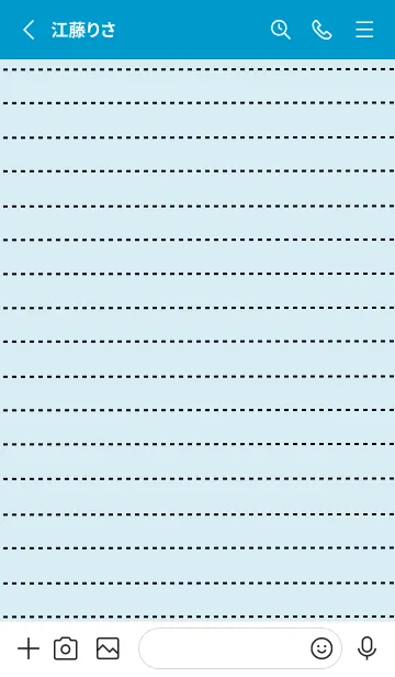 [LINE着せ替え] 点線カラーノート/ライトブルー/イエローの画像2