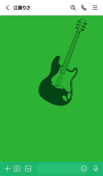 [LINE着せ替え] ELECTRIC GUITAR CLR パラキートグリーンの画像2