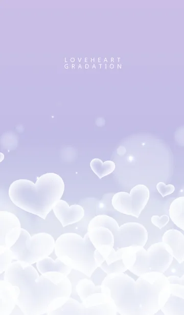 LOVE HEART GRADATION Purple&PinkのLINE着せ替え