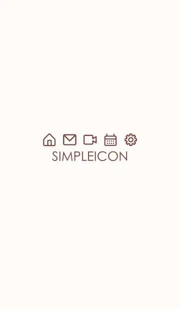 [LINE着せ替え] SIMPLE ICON -PINK BEIGE- 61の画像1