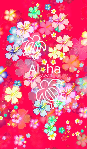 [LINE着せ替え] 春でもハワイ♡ALOHA+320の画像1